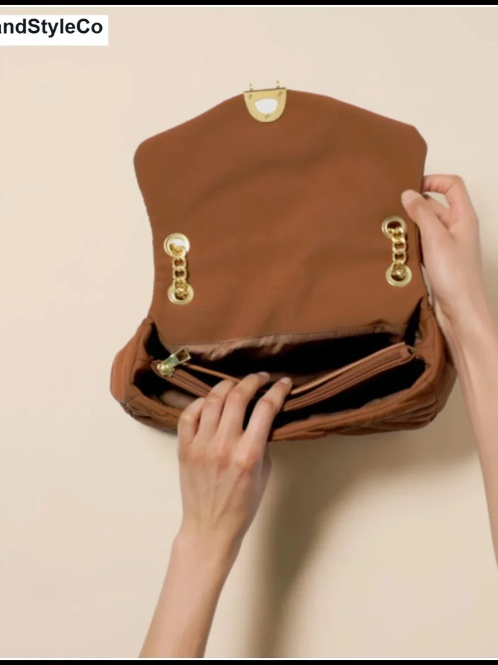 Soft Quilted Flap Bag with Adjustable Chain Strap